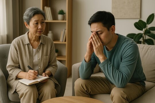 Therapy session emotional support understanding