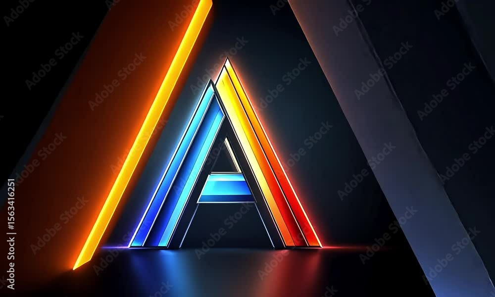 Poster triangular neon gateway