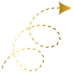 Gold Arrow Dotted Line.