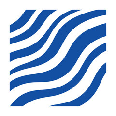 Obraz premium Abstract Wavy Lines in Blue Tones for Modern Backgrounds and Designs