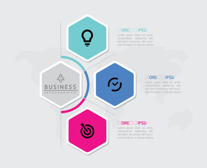 Vector business Presentation Connecting Steps Infographic Template