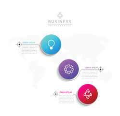 Vector business Presentation Connecting Steps Infographic Template