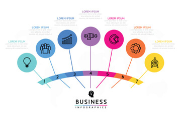 Vector business Presentation Connecting Steps Infographic Template