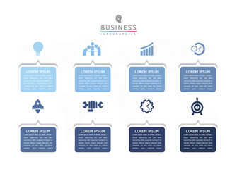 Vector business Presentation Connecting Steps Infographic Template