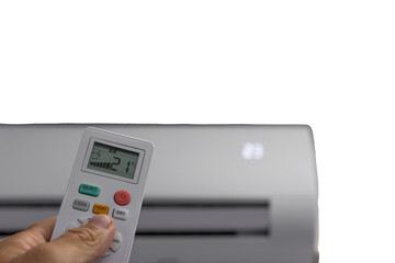 Air conditioner on white background