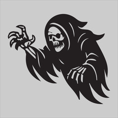 Scary Reaper with Scythe Illustrations

