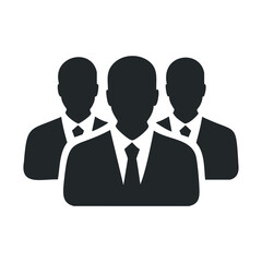 Silhouettes of business professionals in formal attire