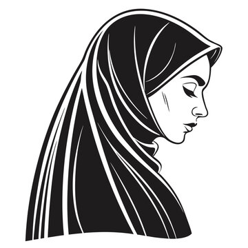 central asian woman paranja traditional hijab