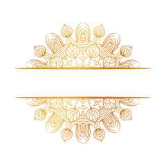 Minimalist Mandala Border with Blank Center, Ideal for Invitations or Product Labels