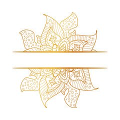 Luxury Mandala Divider Template,  Editable Center for Branding or Invitations