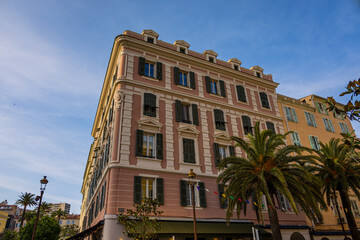 Dans les rues de la vieille ville d'Ajaccio en Corse en France