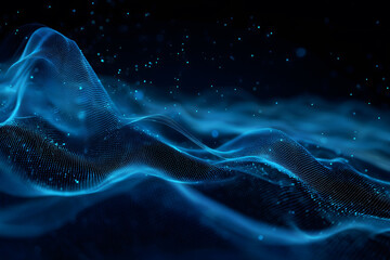 Digitally generated image of abstract wave. Concept of fintech technology, new banking and cloud technology. Clean design.