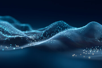 Naklejka premium Digitally generated image of abstract wave. Concept of fintech technology, new banking and cloud technology. Clean design.