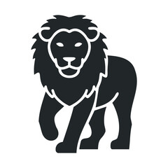 Fototapeta premium Bold silhouette of a majestic lion in stride