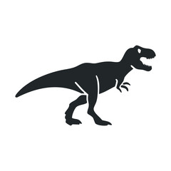 Silhouette of a tyrannosaurus rex in roaring pose