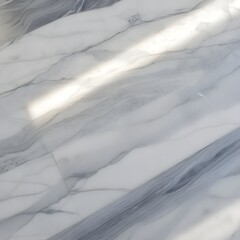 White Carrara Marble with Gray Veining Under Soft Side Light