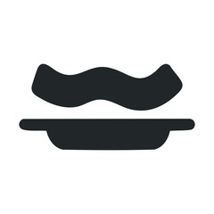 Black sandwich icon on white background