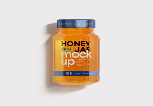 Honey Jar Label Packaging Mockup for Design and Branding Projects
