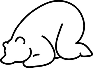 Bear in Child's Pose