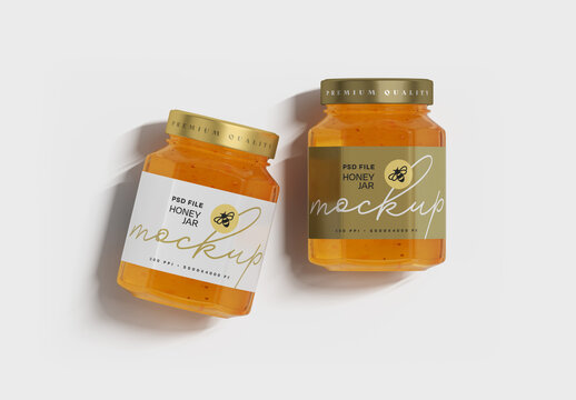 Honey Jar Label Packaging Mockup for Design and Branding Projects
