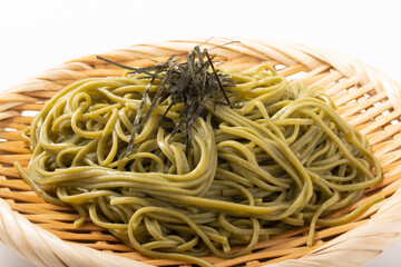茶蕎麦（抹茶）ざる蕎麦