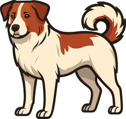 Fototapeta premium vector illustration of a dog, Aidi Dog