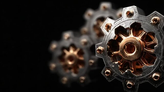 Mesmerizing Steampunk Gears Seamless Looping Background Motion Graphics Animation
