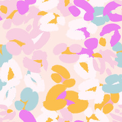 Floral seamless pattern with abstract different flowers. Vector background, design, print