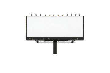 Blank Billboard Outdoor Advertising Mockup Design Template, isolated on a transparent background