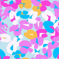Floral seamless pattern with abstract different flowers. Vector background, design, print