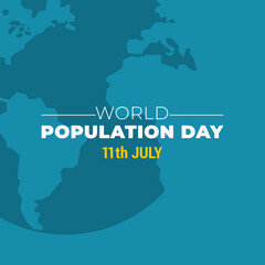 World Population Day with Global Unity, World population day illustrations generated from population composition maps, World Population Day 11th July poster vector illustration design graphic