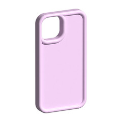 シンプルなピンクのぷっくりスマホケース♪PNG