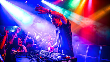 Obraz premium Dynamic DJ Live Performance