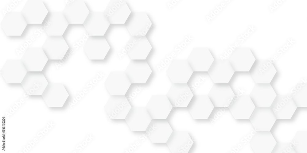 Aufkleber white geometric tech honeycomb pattern background png with subtle depth.