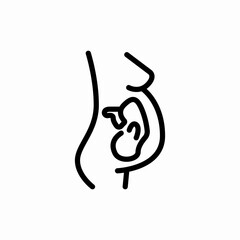 Pregnancy woman belly icon vector sign
