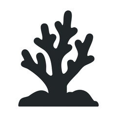 Obraz premium Silhouette of a unique tree with wavy branches and roots