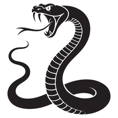 Fototapeta premium High Quality Snake Silhouette Vector Collection Bold and Striking Reptile Illustrations for Tattoo Art, Branding Projects, T-Shirt Prints, Jungle Wildlife Themes and Horror or Tribal Design Concepts.
