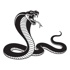 Fototapeta premium High Quality Snake Silhouette Vector Collection Bold and Striking Reptile Illustrations for Tattoo Art, Branding Projects, T-Shirt Prints, Jungle Wildlife Themes and Horror or Tribal Design Concepts.