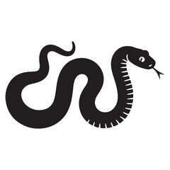 High Quality Snake Silhouette Vector Collection  Bold and Striking Reptile Illustrations for Tattoo Art, Branding Projects, T-Shirt Prints, Jungle Wildlife Themes and Horror or Tribal Design Concepts.