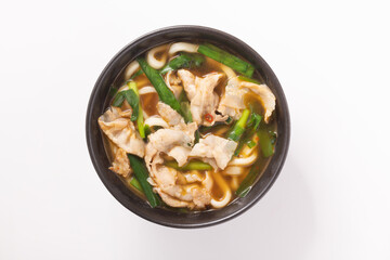 豚ニラ　うどん