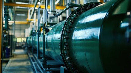 Fototapeta premium Clean Green Ammonia Production in Modern Industrial Facility