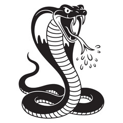 Fototapeta premium High Quality Snake Silhouette Vector Collection Bold and Striking Reptile Illustrations for Tattoo Art, Branding Projects, T-Shirt Prints, Jungle Wildlife Themes and Horror or Tribal Design Concepts.