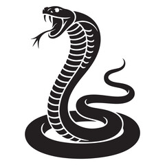 Fototapeta premium High Quality Snake Silhouette Vector Collection Bold and Striking Reptile Illustrations for Tattoo Art, Branding Projects, T-Shirt Prints, Jungle Wildlife Themes and Horror or Tribal Design Concepts.