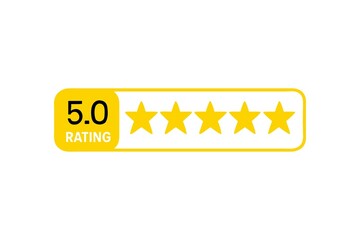 Illustrative Representation of a Perfect 5 Star Rating Demonstrating High Satisfaction and Quality Service Standards for Customers Visual Graphic