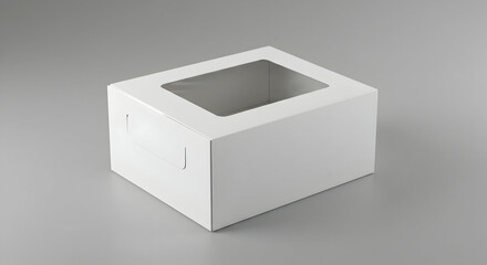 Blank White Cardboard Box Packaging for Bakery Sweets Confectionery Products Presentation Retail Store Display