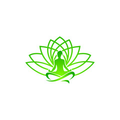 Serene Yoga Woman Meditating Within a Lotus Mandala