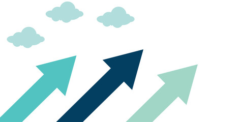 teamwork vision path goal success. study horizons company work finding ways develop. people stand profit, growth arrows look binoculars, big telescope spyglass in search new ideas