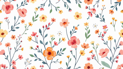Obraz premium seamless pattern with flowers