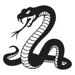 Fototapeta premium High Quality Snake Silhouette Vector Collection Bold and Striking Reptile Illustrations for Tattoo Art, Branding Projects, T-Shirt Prints, Jungle Wildlife Themes and Horror or Tribal Design Concepts.