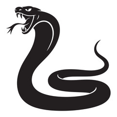 High Quality Snake Silhouette Vector Collection  Bold and Striking Reptile Illustrations for Tattoo Art, Branding Projects, T-Shirt Prints, Jungle Wildlife Themes and Horror or Tribal Design Concepts.